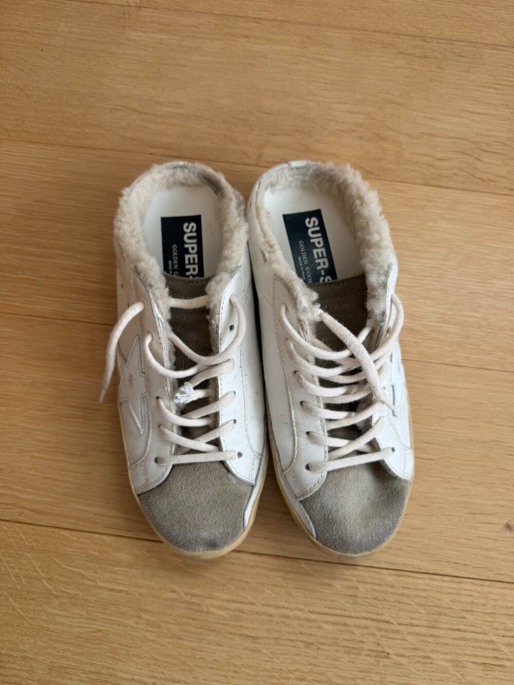 Golden Goose Super-Star Sabot Sneakers in White/Grey โ Size 37 - Picture 4 of 5